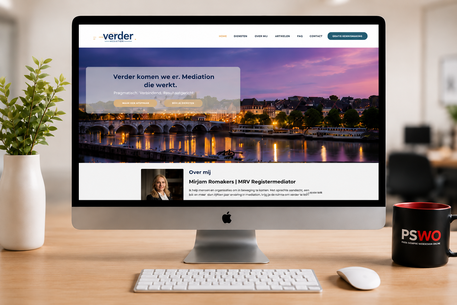 Websitevoorbeeld Verder Advocatuur, gerealiseerd door Para Siempre Webdesign Online